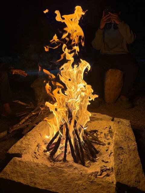 Valley View Farm Campfire Setup - Farm Stay Mysore Road